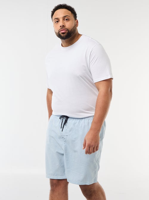 Bermuda de bain à rayures - Kiabi