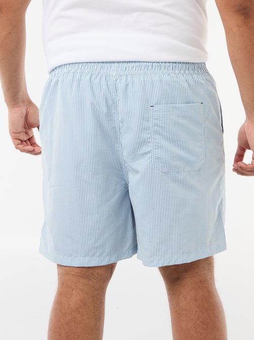 Bermuda de bain à rayures - Kiabi