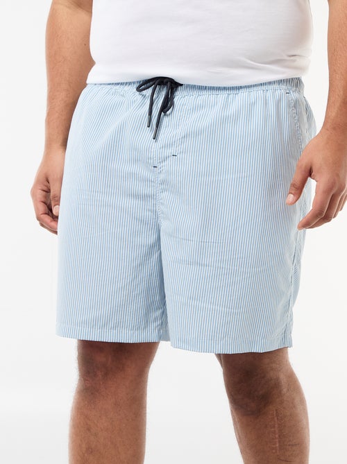 Bermuda de bain à rayures - Kiabi