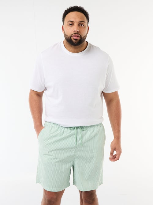 Bermuda de bain à rayures - Kiabi