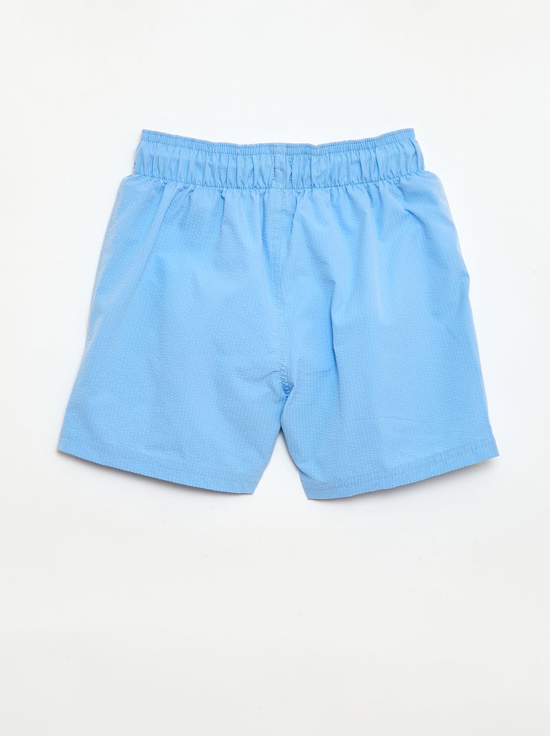 Bermuda de bain avec effet gaufré Bleu - Kiabi
