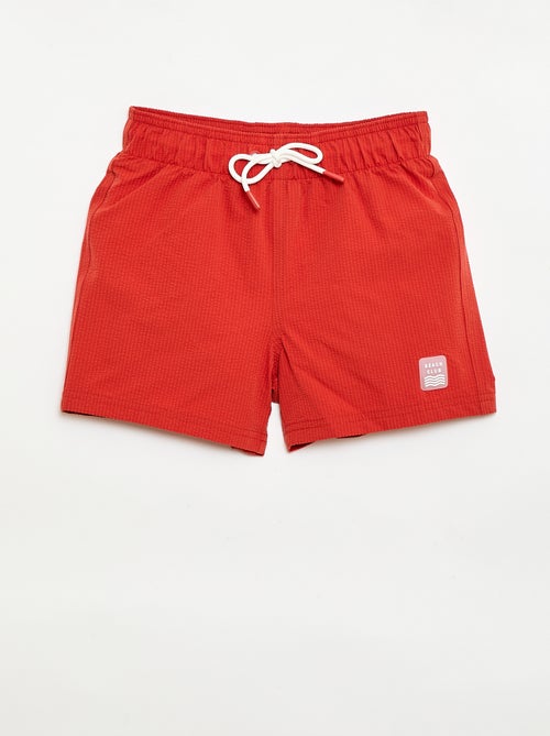 Bermuda de bain avec effet gaufré - Kiabi