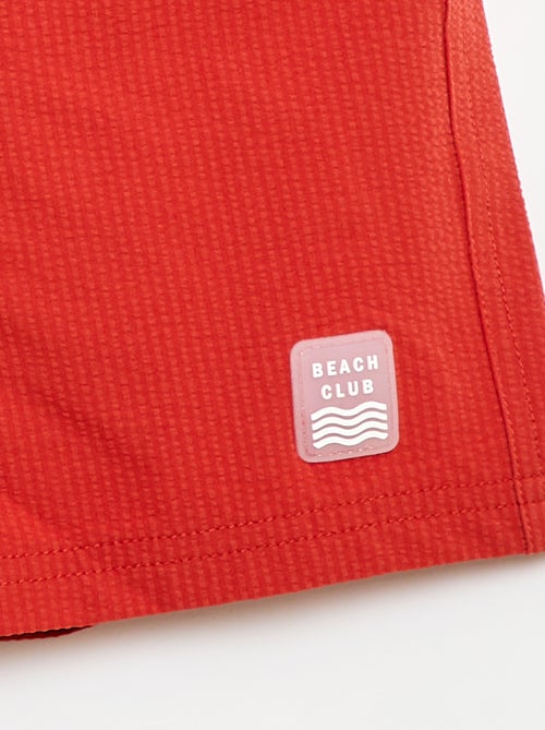 Bermuda de bain avec effet gaufré - Kiabi