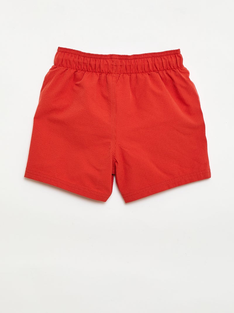 Bermuda de bain avec effet gaufré Orange - Kiabi