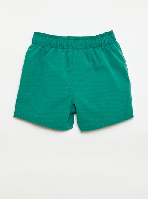 Bermuda de bain avec effet gaufré - Kiabi