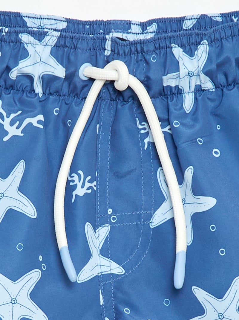 Bermuda de bain imprimé 'mer' all-over Bleu - Kiabi