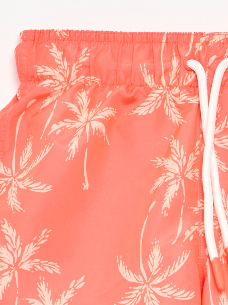 Bermuda de bain imprimé 'mer' all-over Orange - Kiabi