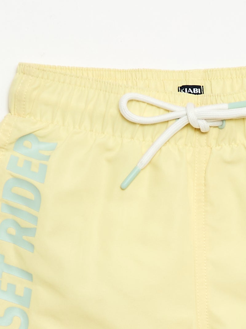 Bermuda de bain Jaune - Kiabi