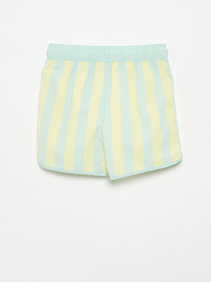 Bermuda de bain rayé Jaune - Kiabi