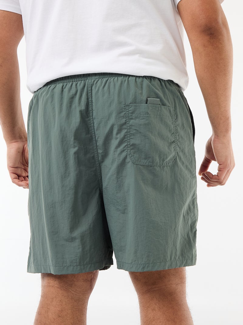 Bermuda de bain uni Vert - Kiabi