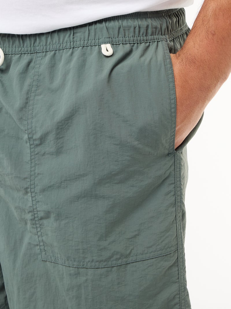 Bermuda de bain uni Vert - Kiabi