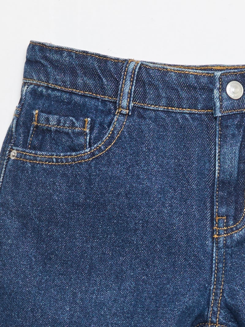 Bermuda denim slim fit stretch en coton Bleu foncé - Kiabi