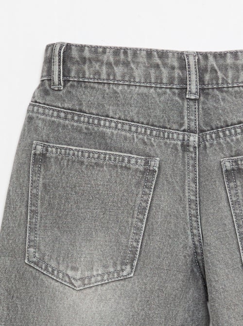 Bermuda denim slim fit stretch en coton - Kiabi