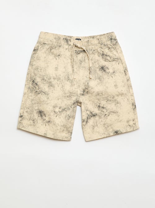 Bermuda droit à la taille élastiquée - Kiabi