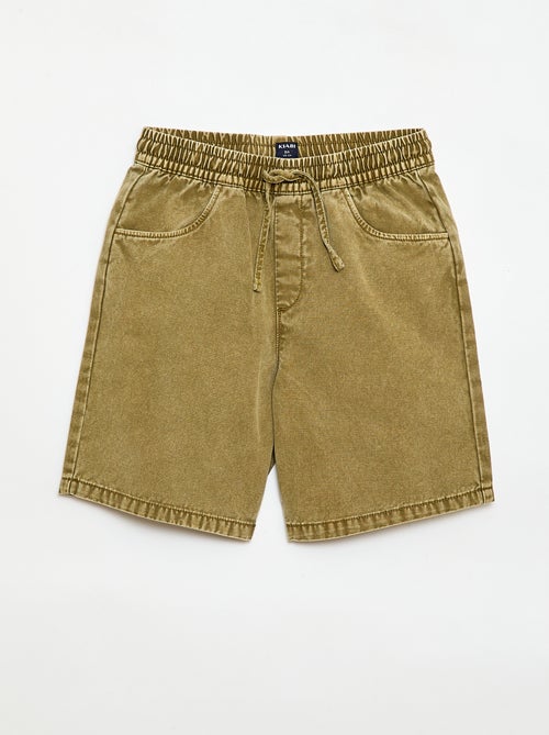 Bermuda droit à la taille élastiquée - Kiabi