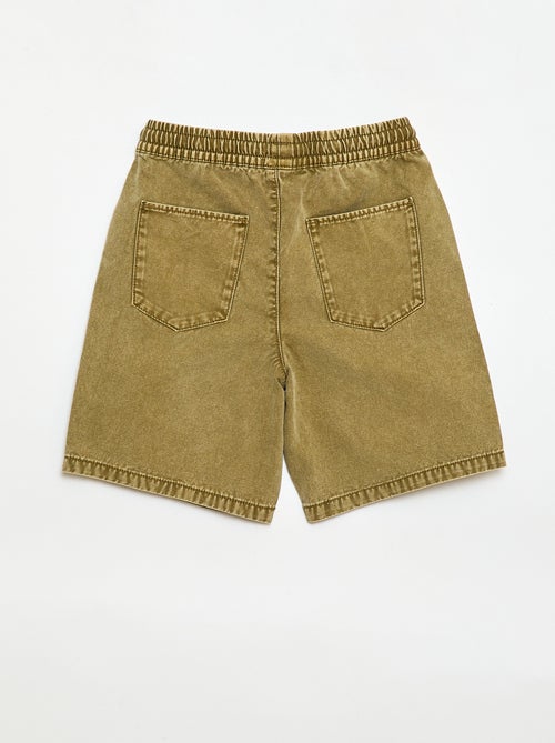 Bermuda droit à la taille élastiquée - Kiabi