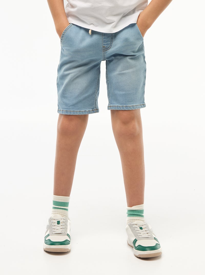 Bermuda en denim - Collection facile à enfiler Bleu - Kiabi