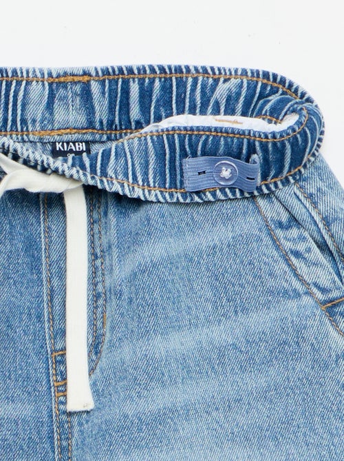 Bermuda en denim avec cordons de serrage - Kiabi
