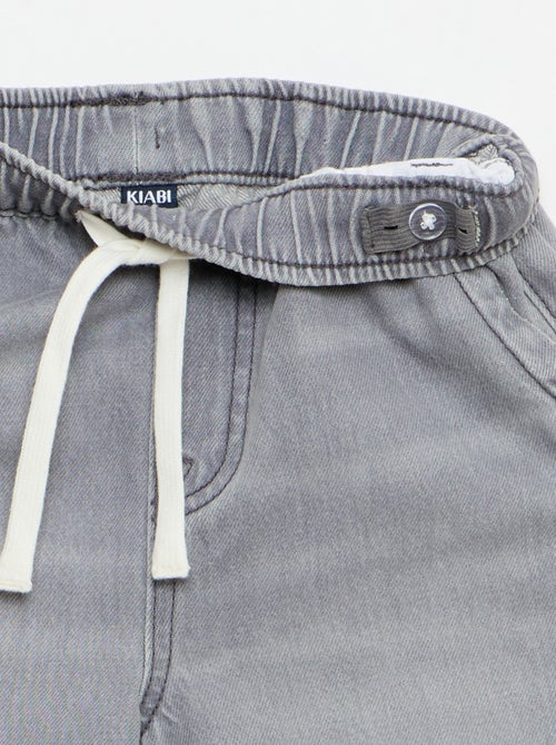 Bermuda en denim avec cordons de serrage - Kiabi