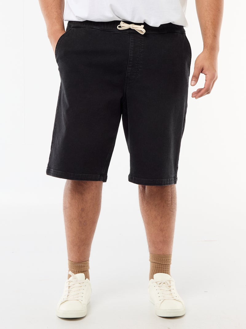 Bermuda en denim Noir - Kiabi