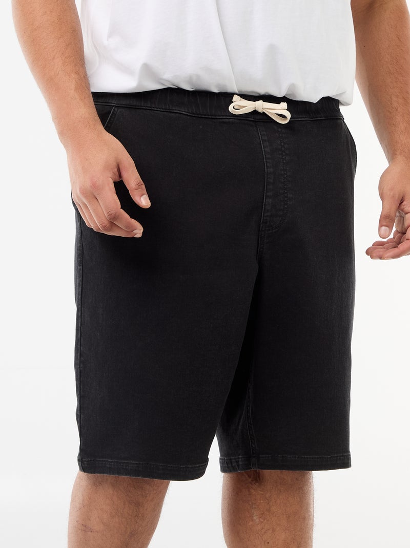 Bermuda en denim Noir - Kiabi