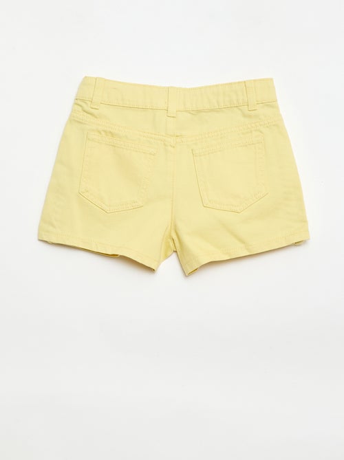 Bermuda en denim uni à 5poches - Kiabi