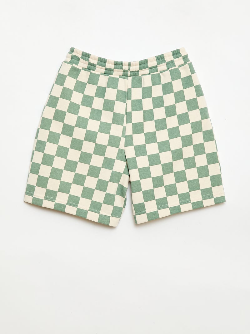 Bermuda en French Terry à motif Beige - Kiabi