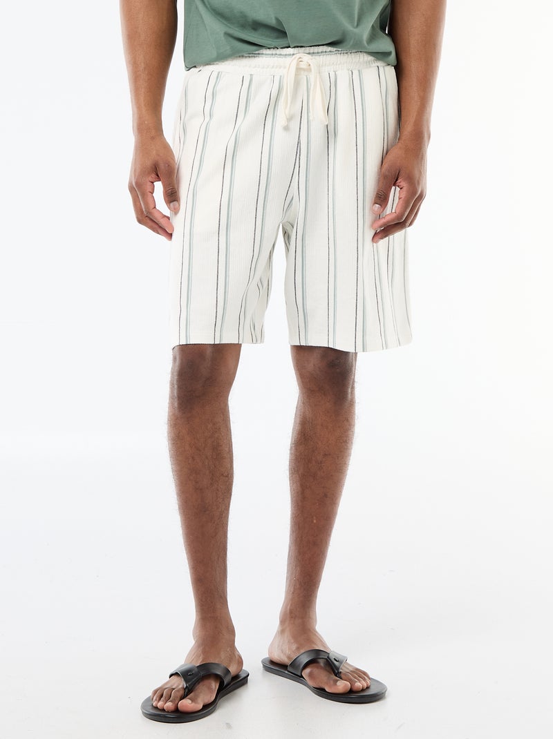 Bermuda en French Terry Blanc - Kiabi