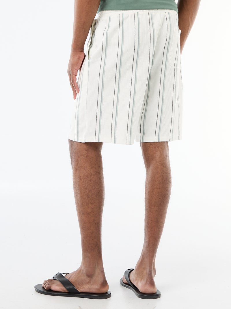 Bermuda en French Terry Blanc - Kiabi