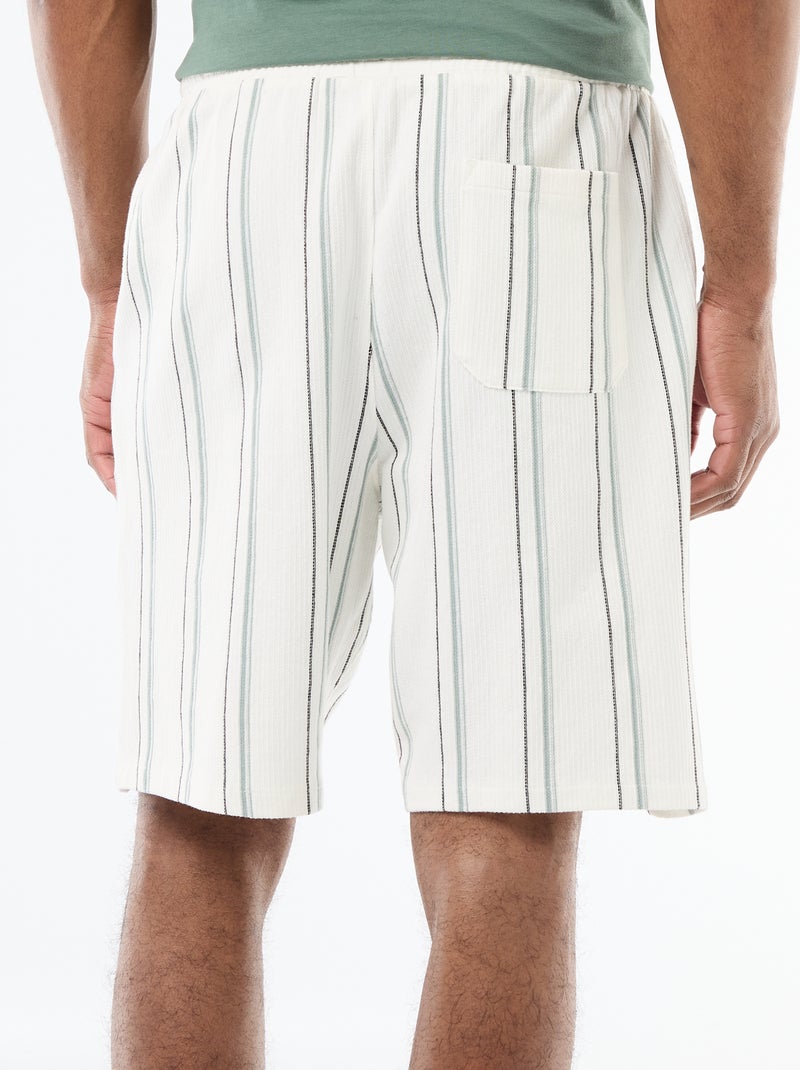 Bermuda en French Terry Blanc - Kiabi