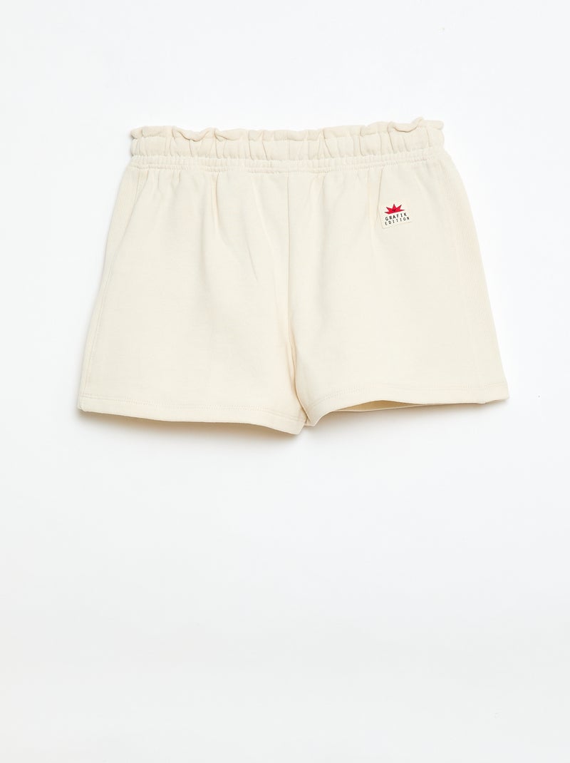 Bermuda en French Terry Blanc - Kiabi