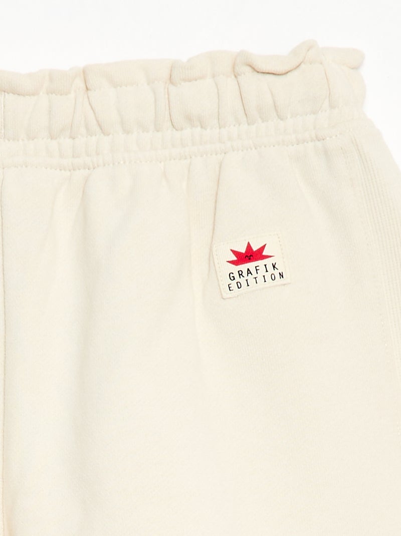 Bermuda en French Terry Blanc - Kiabi