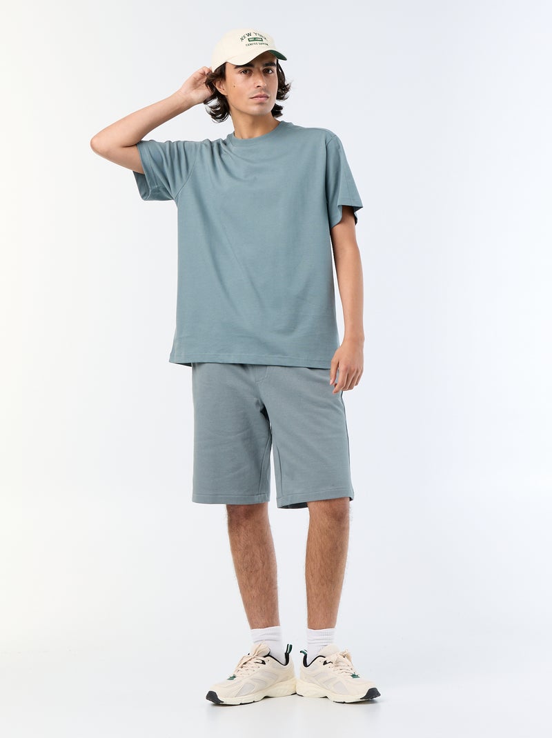 Bermuda en French Terry Bleu - Kiabi