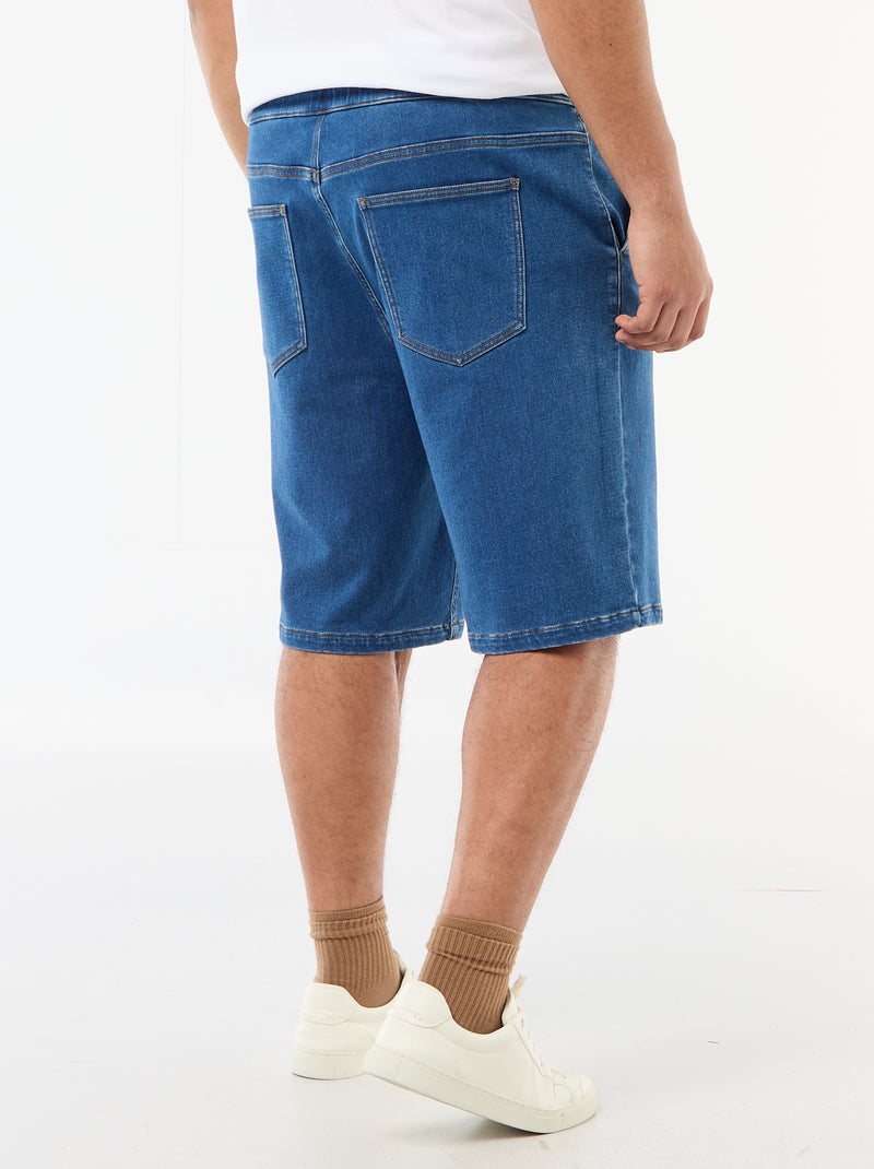 Bermuda en jean avec cordons de serrage Bleu - Kiabi