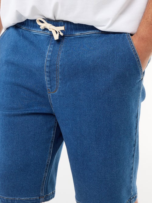Bermuda en jean avec cordons de serrage - Kiabi