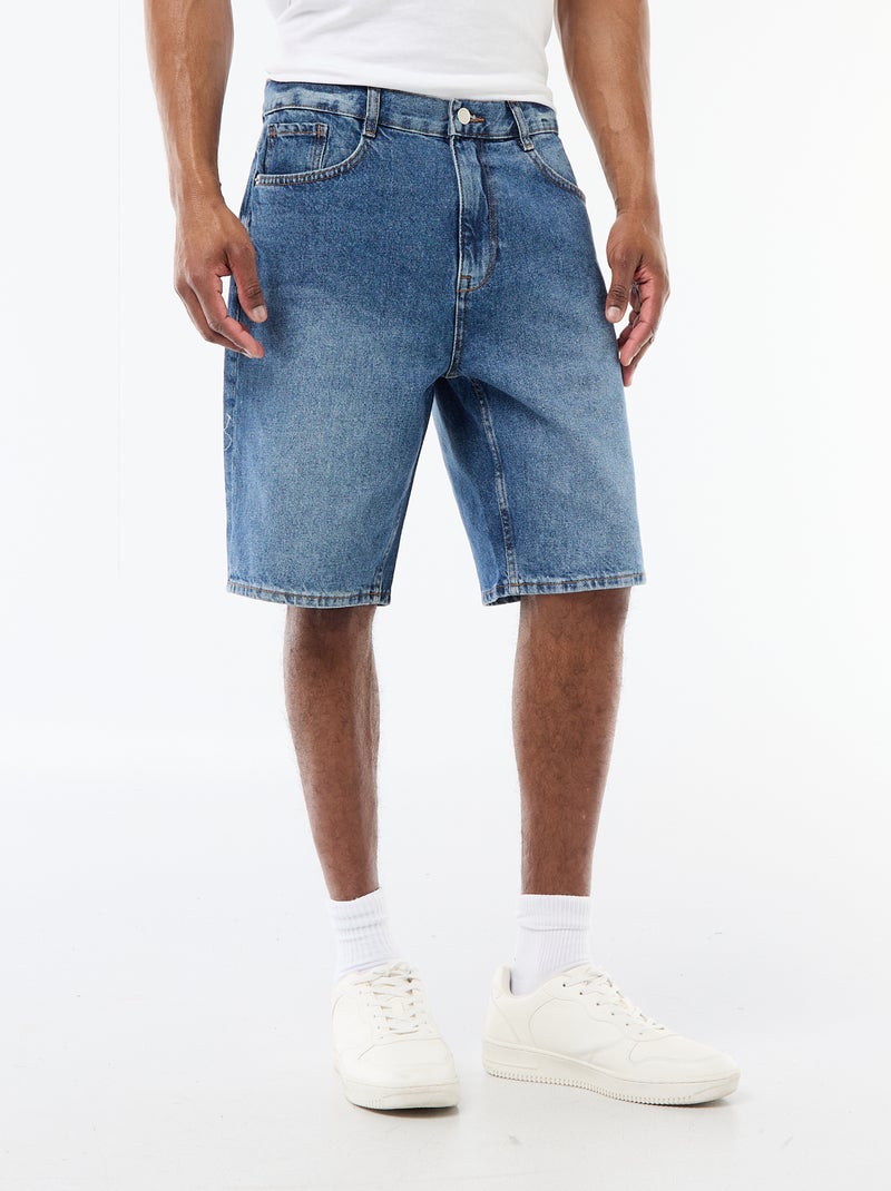 Bermuda en jean Bleu - Kiabi