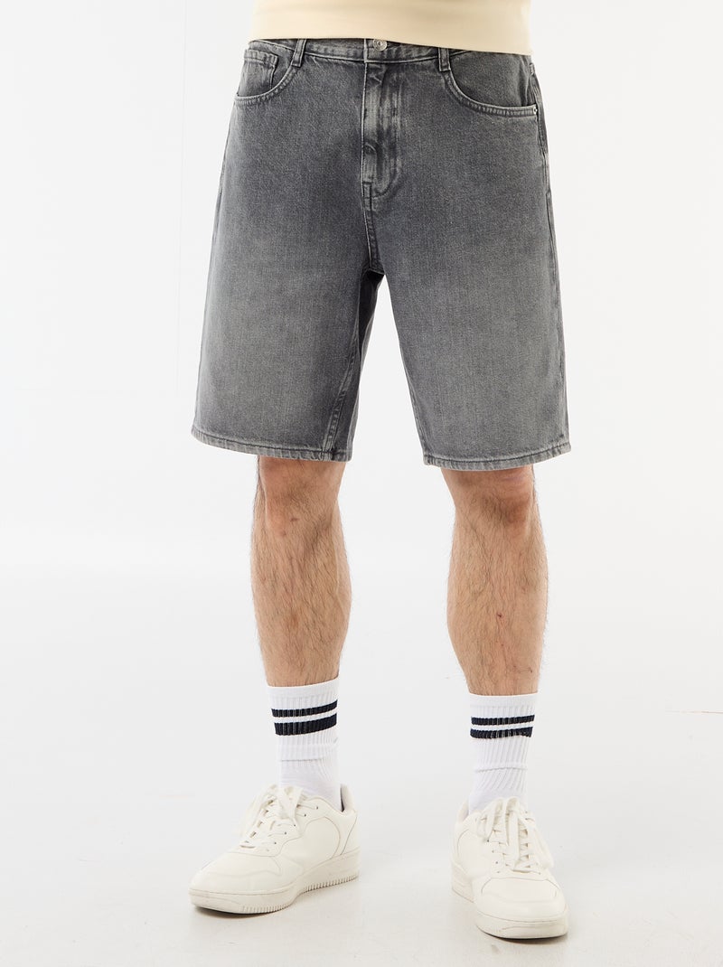 Bermuda en jean Gris - Kiabi