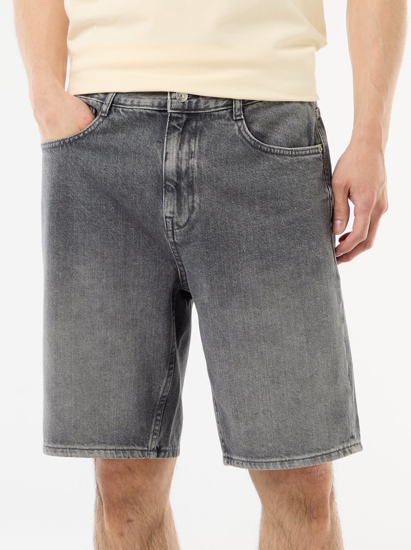 Bermuda en jean Gris - Kiabi