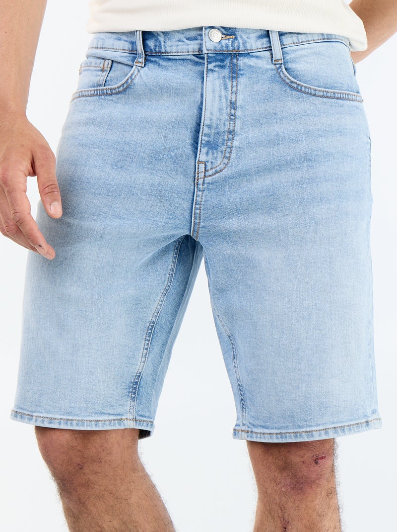 Bermuda en jean slim fit Bleu - Kiabi
