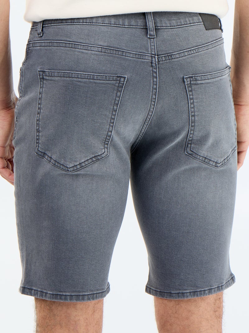 Bermuda en jean slim fit Gris - Kiabi
