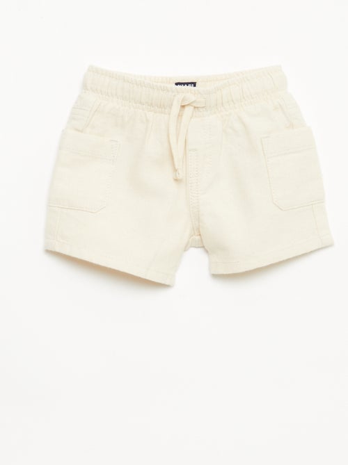 Bermuda en lin mélangé - Kiabi