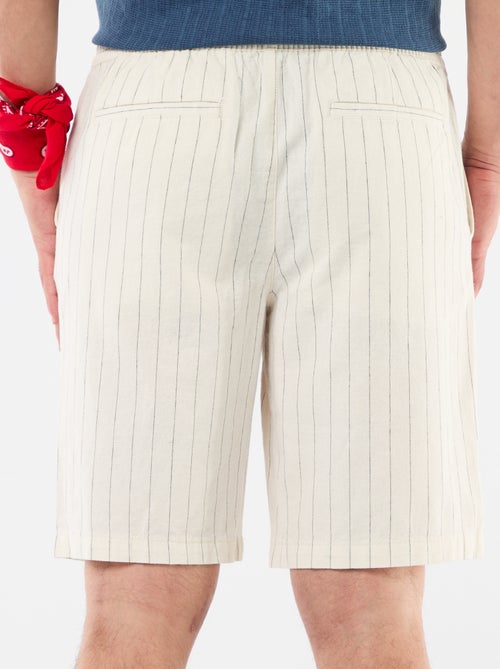 Bermuda en lin mélangé - Kiabi