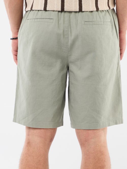 Bermuda en lin mélangé - Kiabi