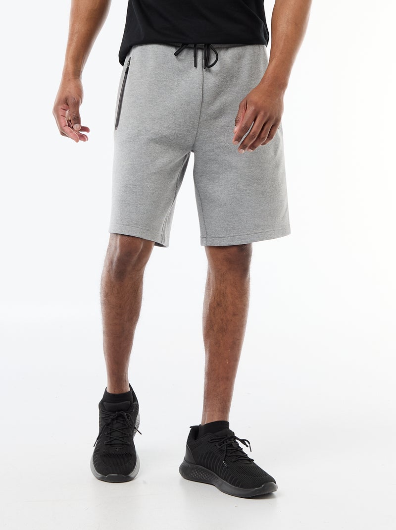 Bermuda en maille piqué style sport Gris - Kiabi