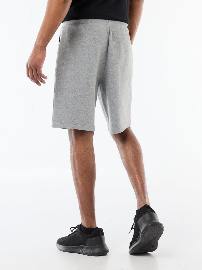 Bermuda en maille piqué style sport Gris - Kiabi