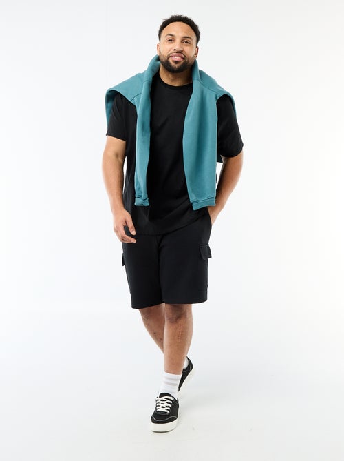 Bermuda en maille piquée avec poches à rabat - Kiabi