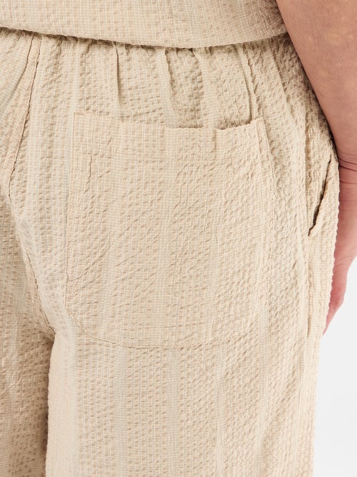 Bermuda en matière type crépon - Kiabi