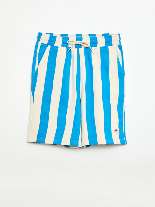 Bermuda en molleton à motif avec 2 poches - Kiabi