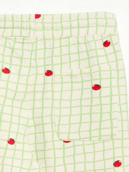 Bermuda en molleton à motif avec 2 poches - Kiabi