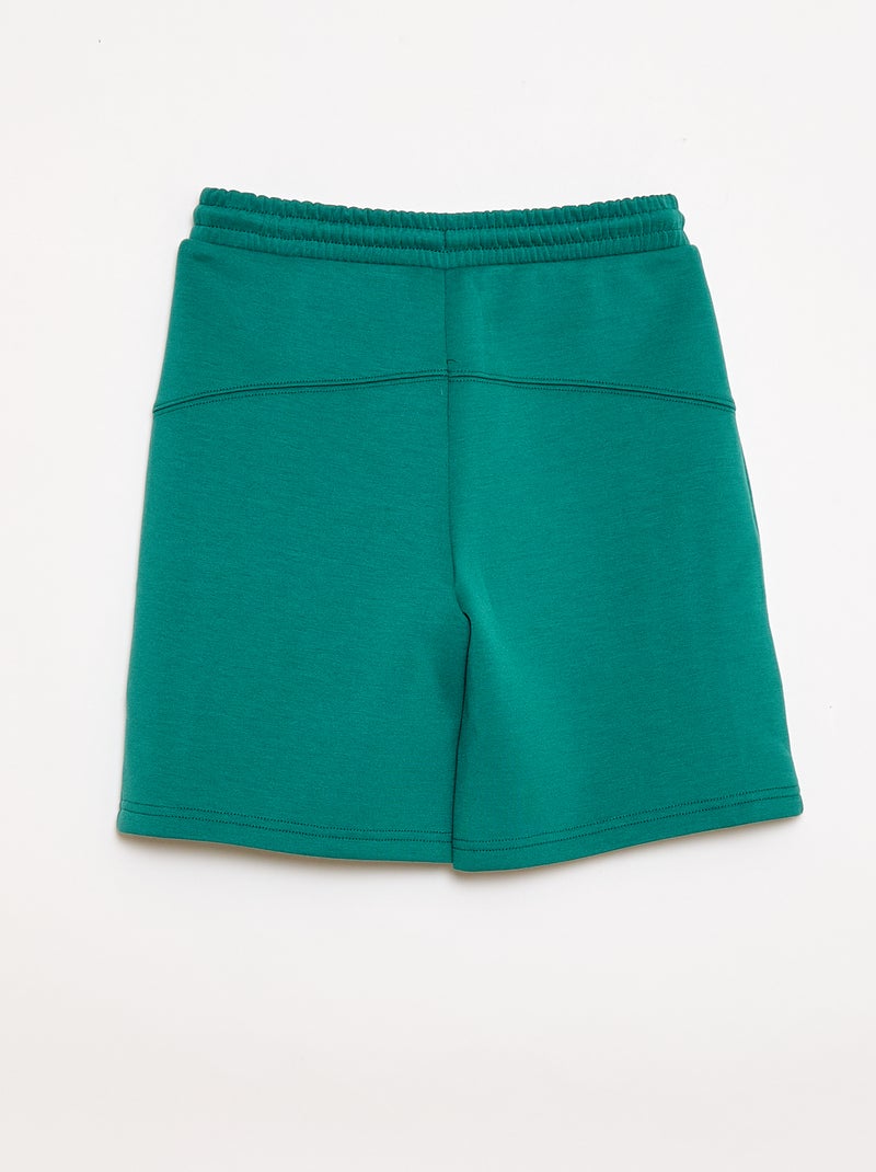 Bermuda en molleton avec poches zippées Beige - Kiabi